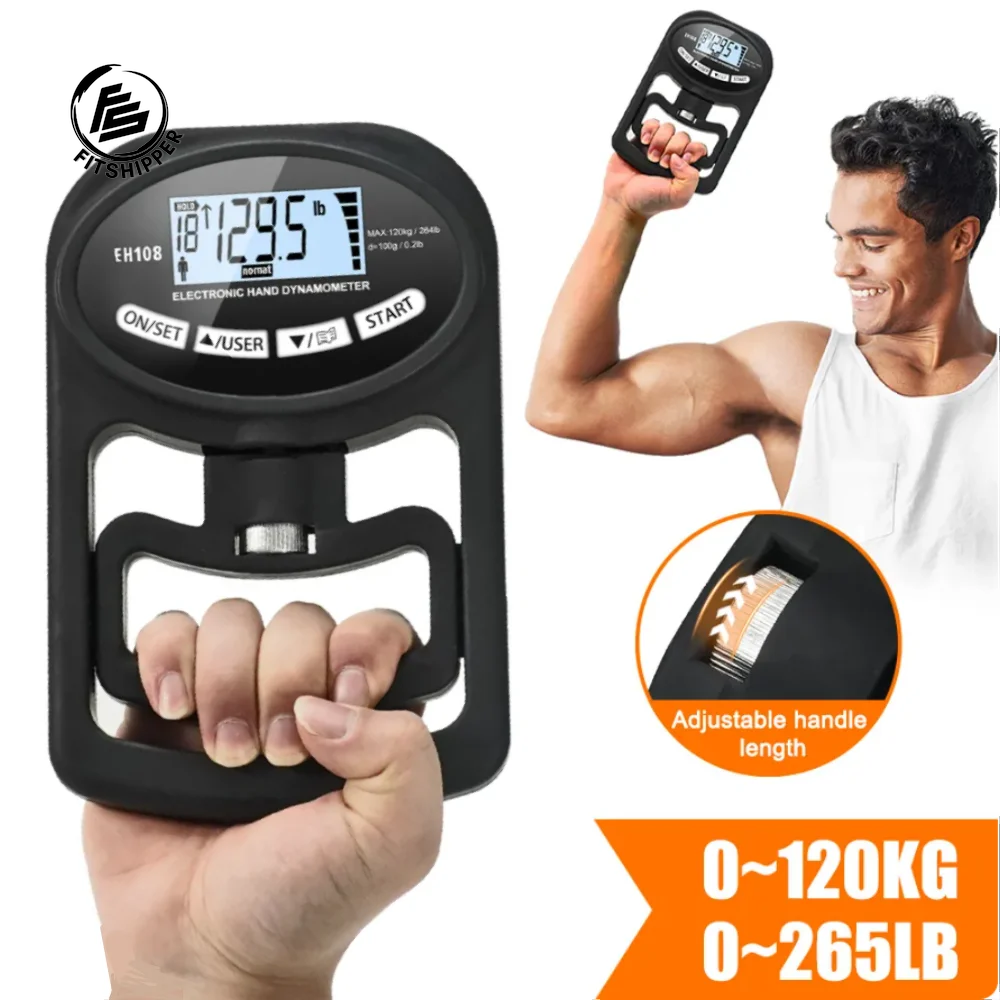 Digital Grip Strength Tester 265Lbs/120Kg