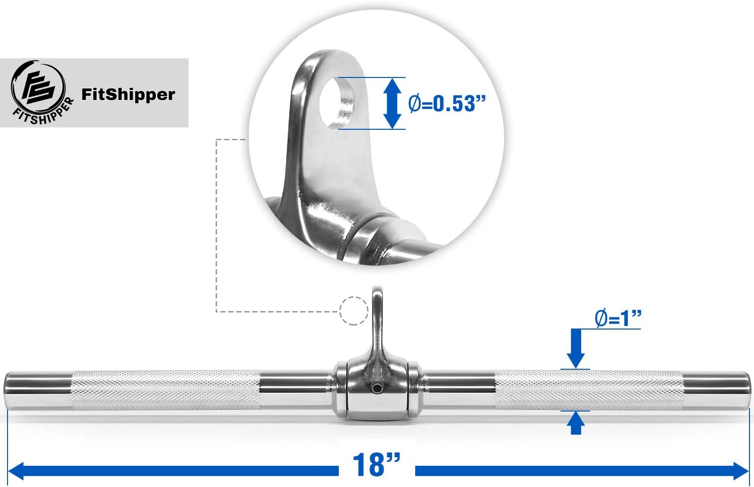 Revolving Straight Bar with Non-Slip Handle